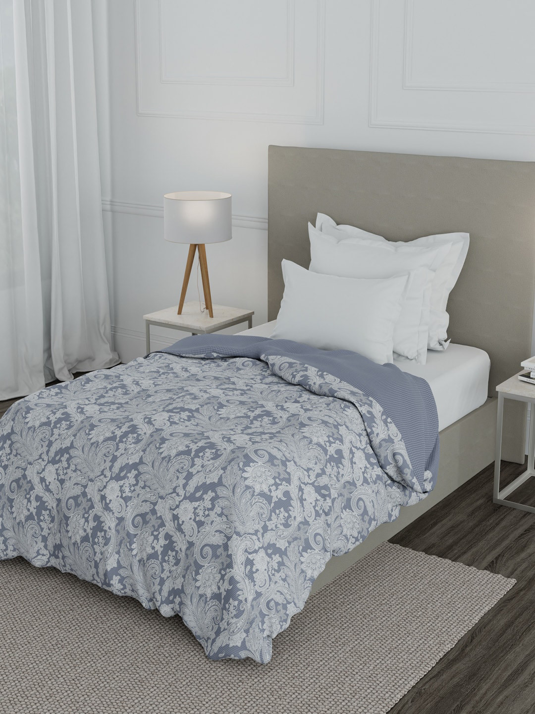 Buy MYTRIDENT Unisex Grey Blankets Quilts And Dohars Single Bed Blanket