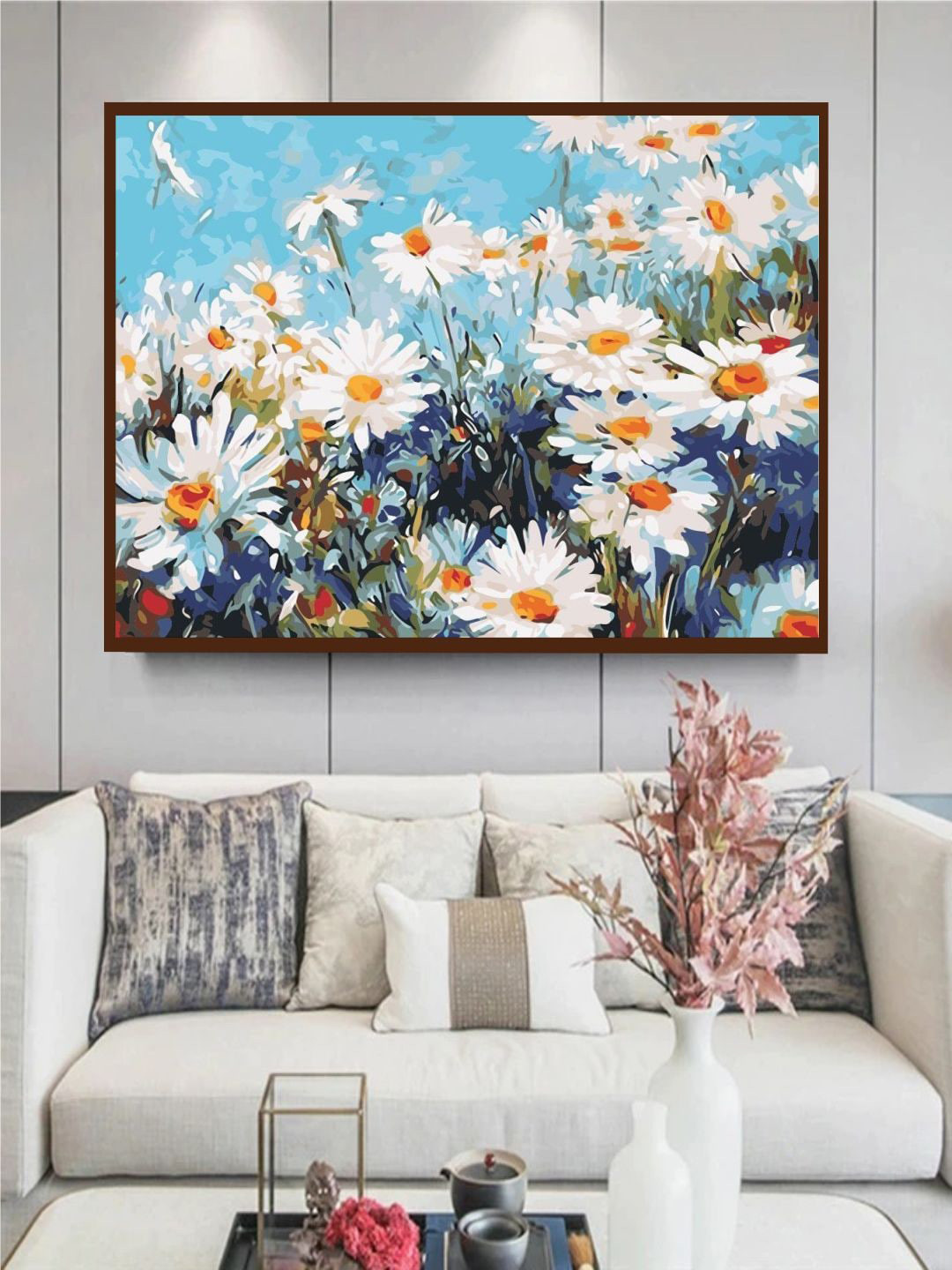 Buy The Art House Blue & White Abstract Painting Wall Art Wall Art