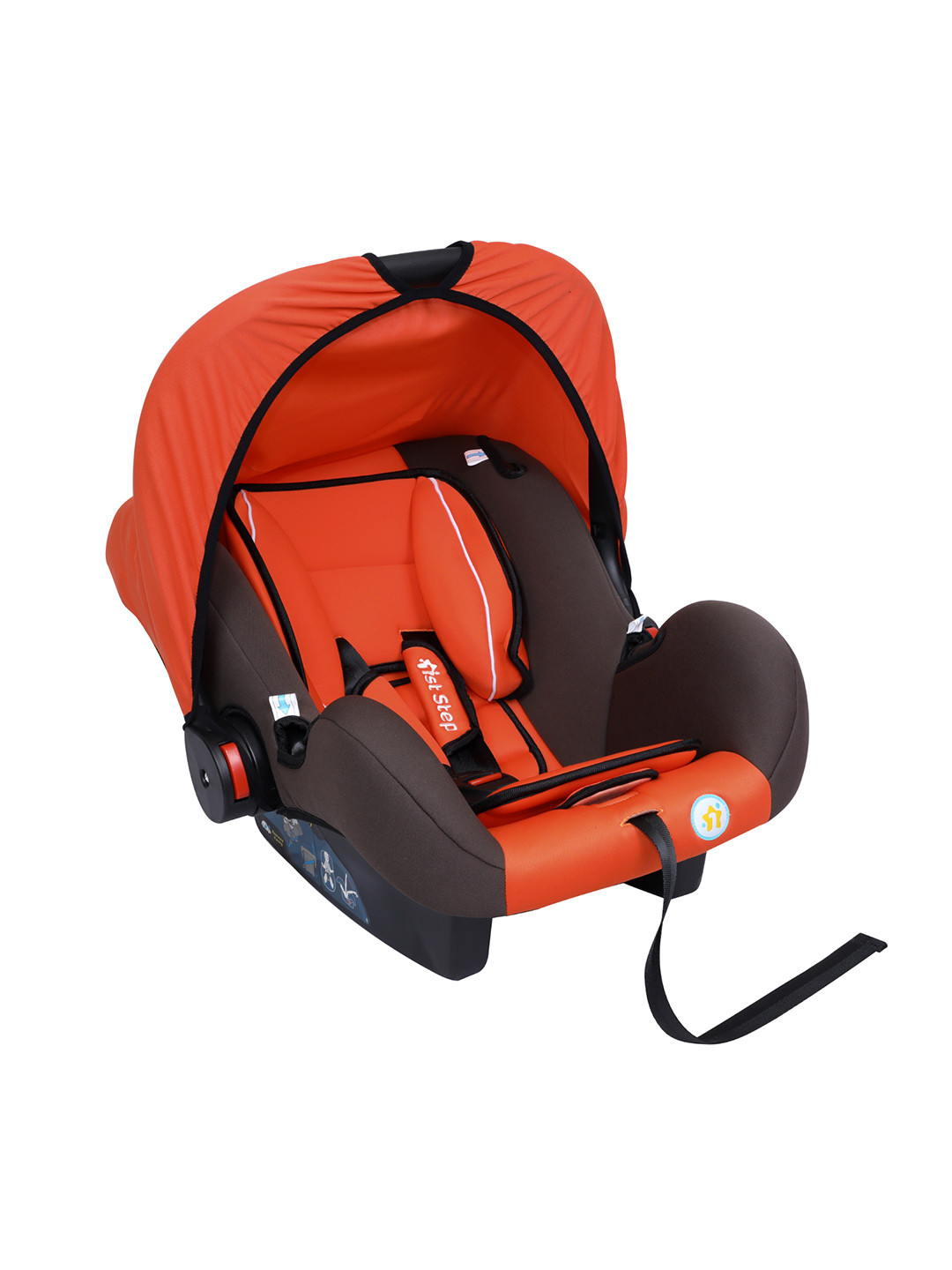 Buy 1st Step Kids Orange Car Seat Cum Carry Cot With 5 Point Safety Harness Car Seats for