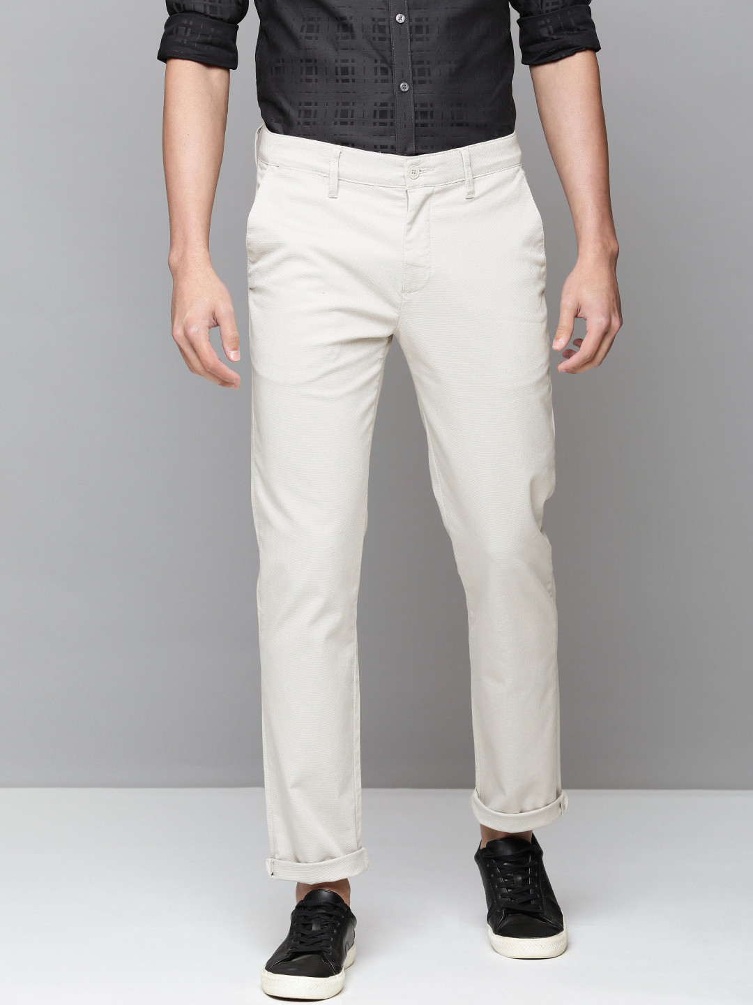 Buy Levis Men Grey 511 Slim Fit Chinos - Trousers for Men 18974162 | Myntra