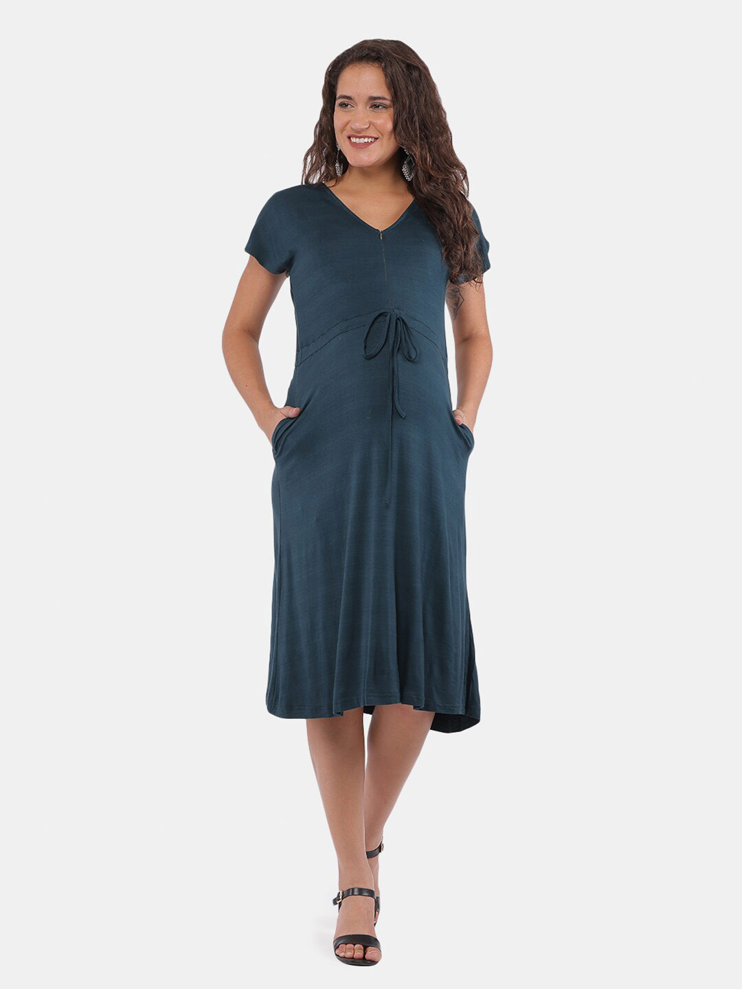 Buy The Mom Store Teal Maternity Dress Dresses for Women 18974580