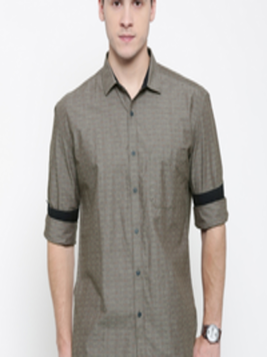 Buy Nature Casuals Men Brown Slim Fit Self Design Casual Shirt - Shirts ...