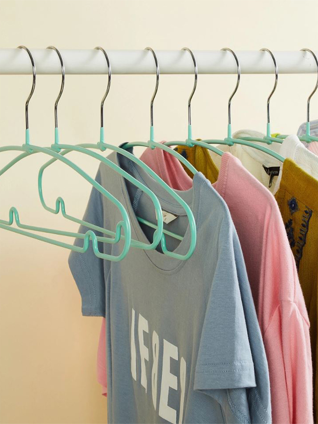 Buy Home Centre Set Of 10 Pcs Winston PVC Coated Metal Clothes Hanger