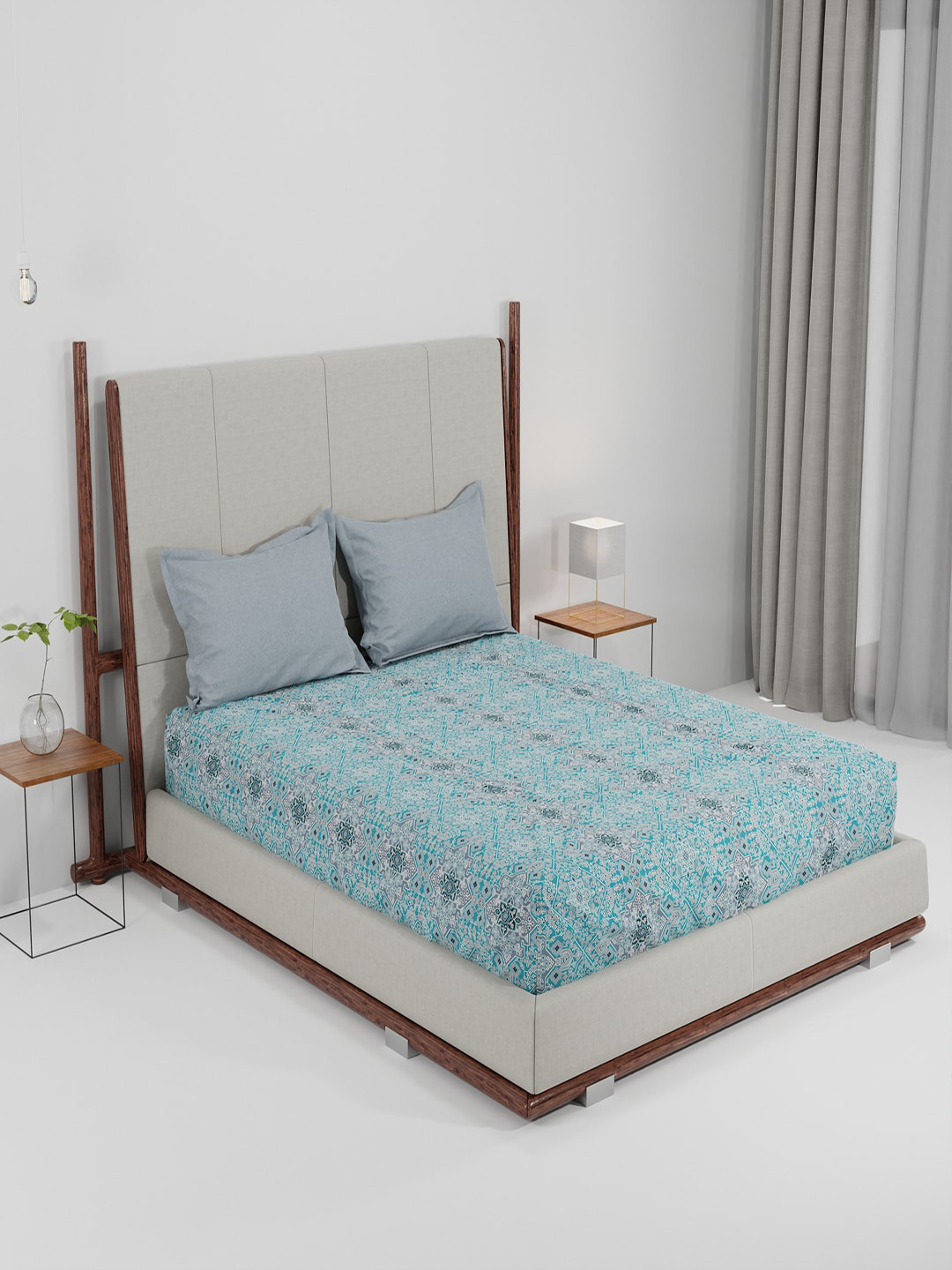 MYTRIDENT Unisex Blue Bedsheets