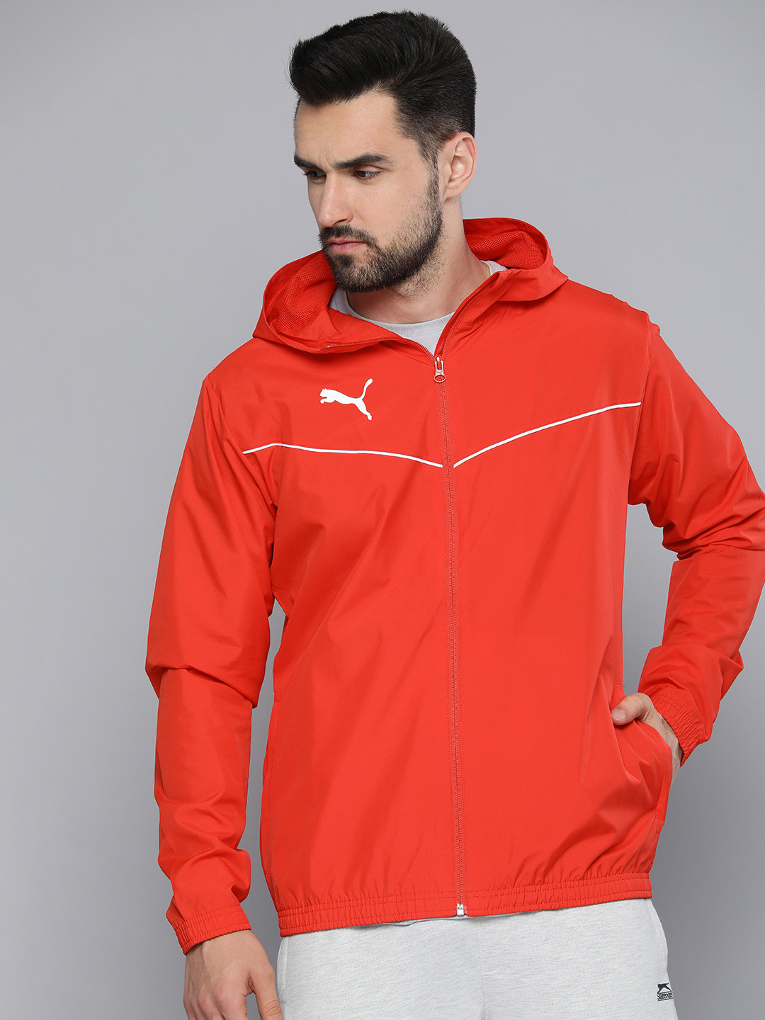 Buy Puma Men Red TeamRISE All Weather Sporty Jacket Jackets for Men