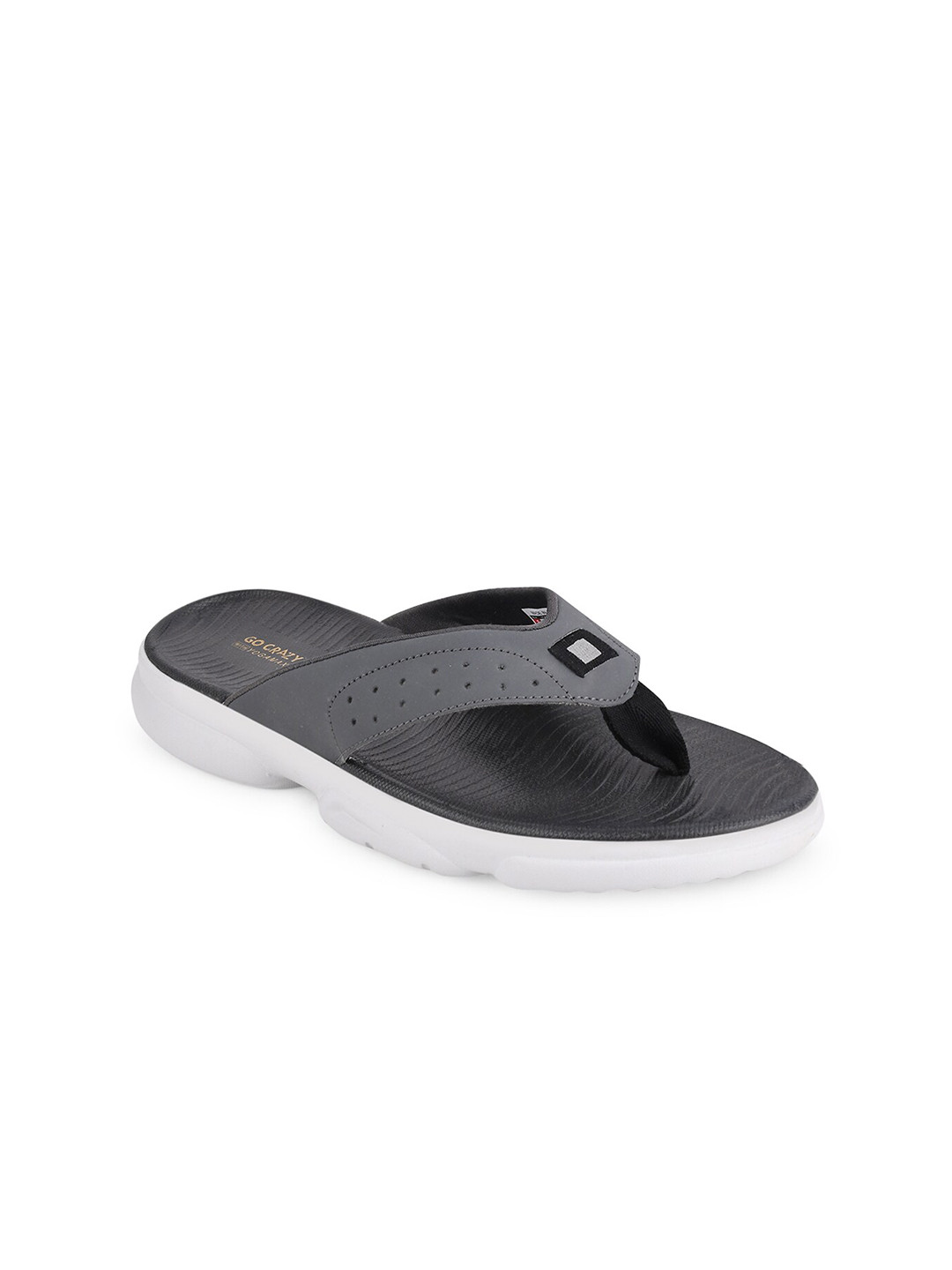 Buy Campus Men Grey & White Thong Flip Flops - Flip Flops for Men