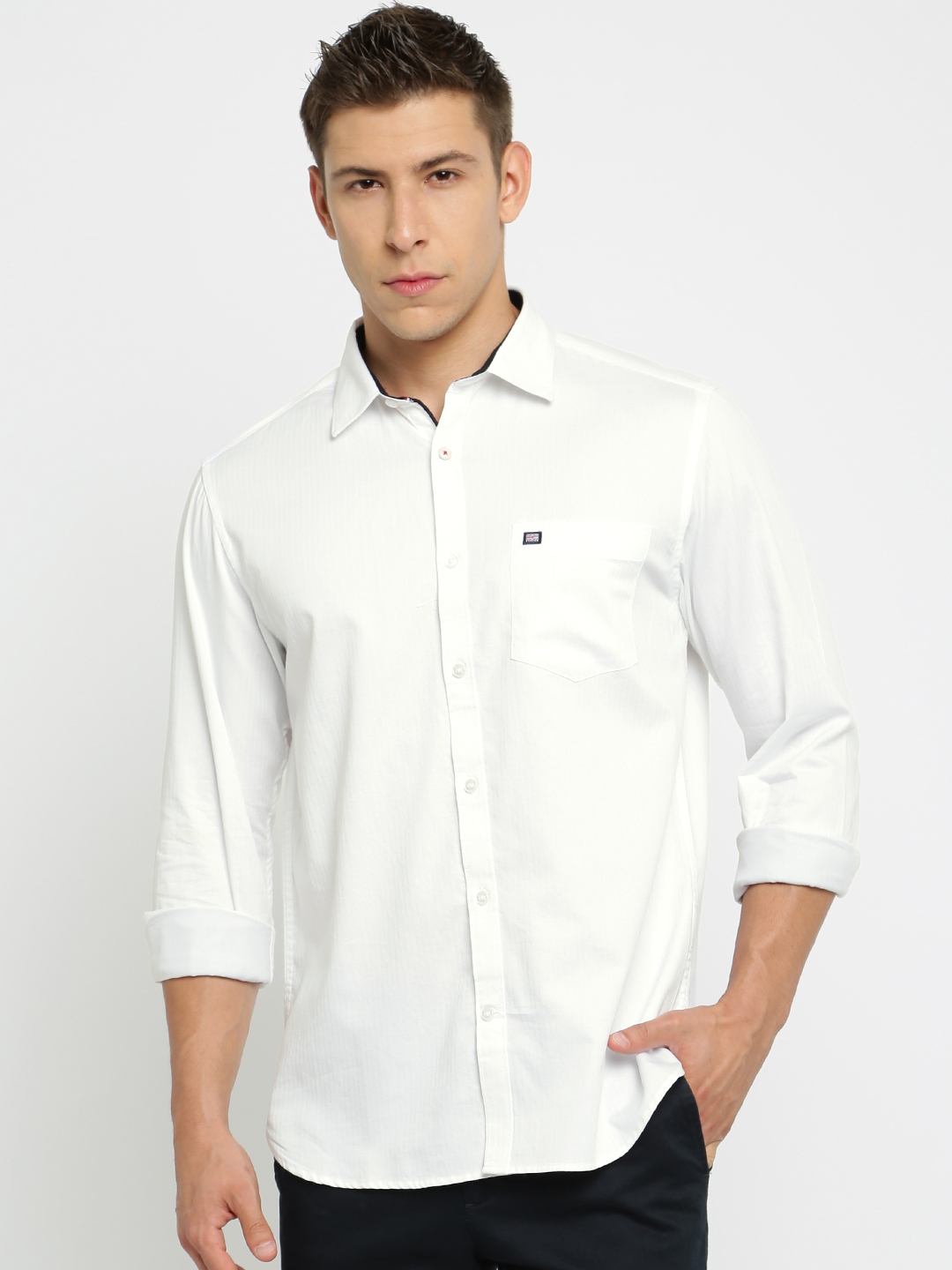 Buy BYFORD By Pantaloons White Casual Shirt - Shirts for Men 1899106 ...