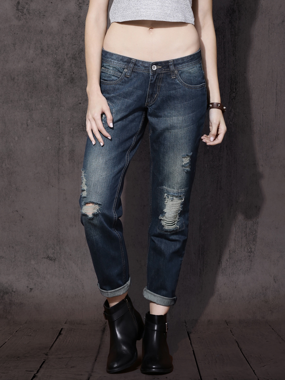 highly distressed jeans