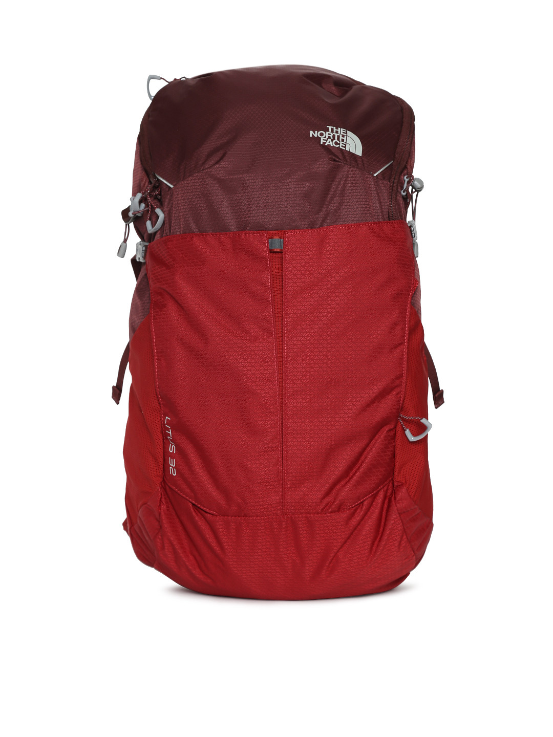 Buy The North Face Unisex Maroon & Red Litus Colourblocked Backpack