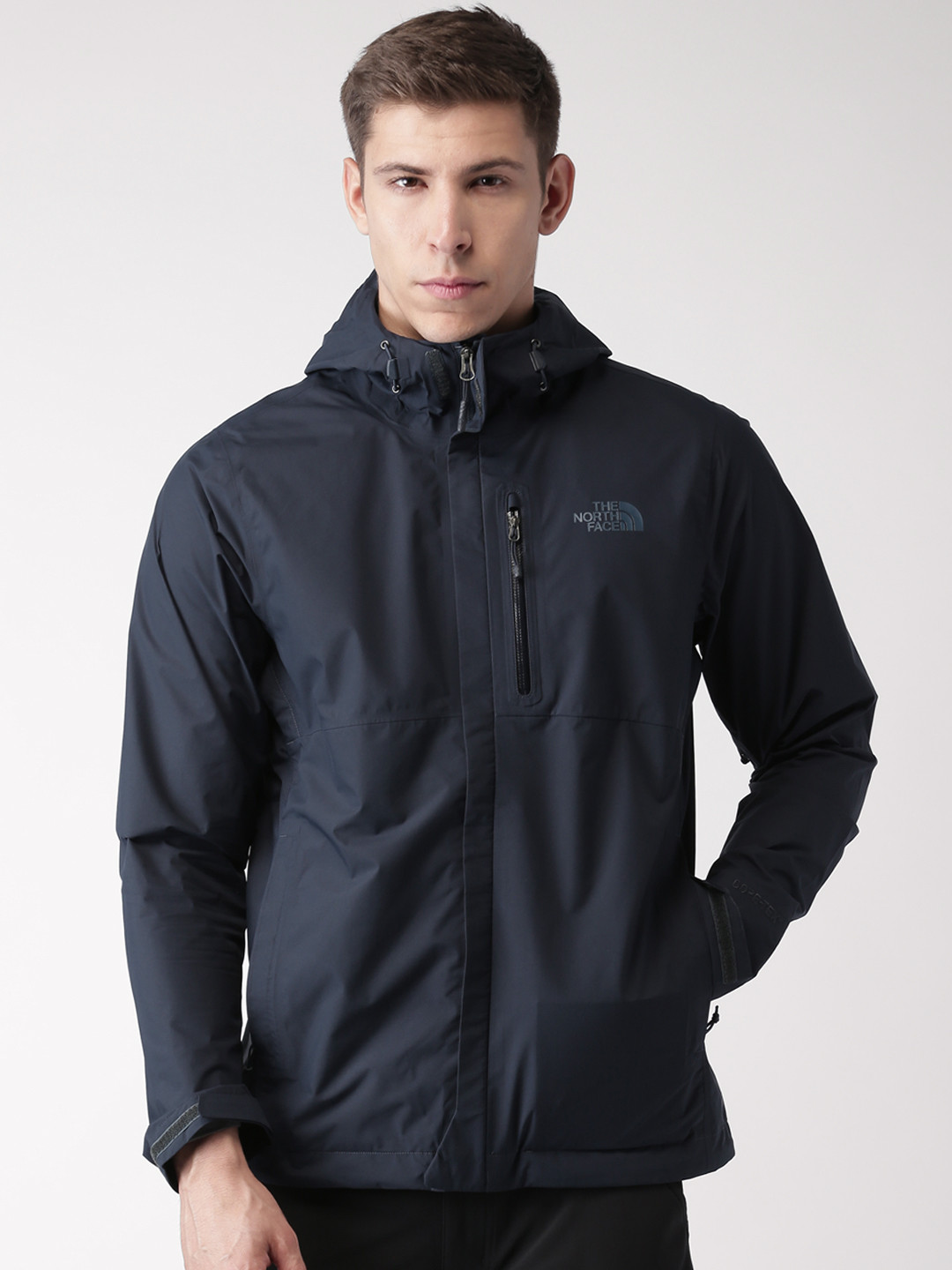 Buy The North Face Men Navy Blue Solid Asian Fit Water Resistant Jacket