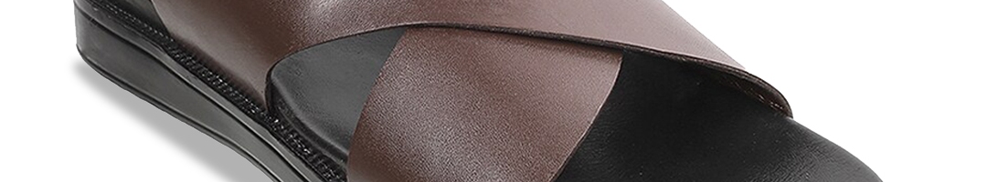 Buy Mochi Men Brown Leather Comfort Sandals - Sandals for Men 18997596 ...