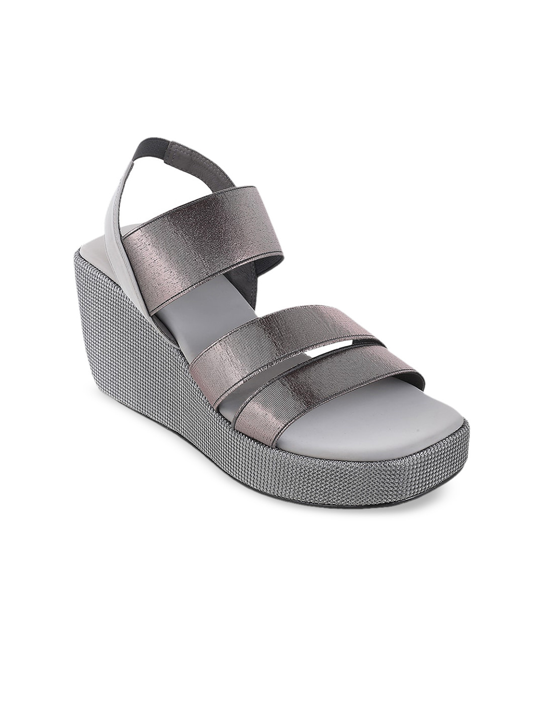 Buy Metro Grey Women Platform Sandals Heels for Women 18999046 Myntra