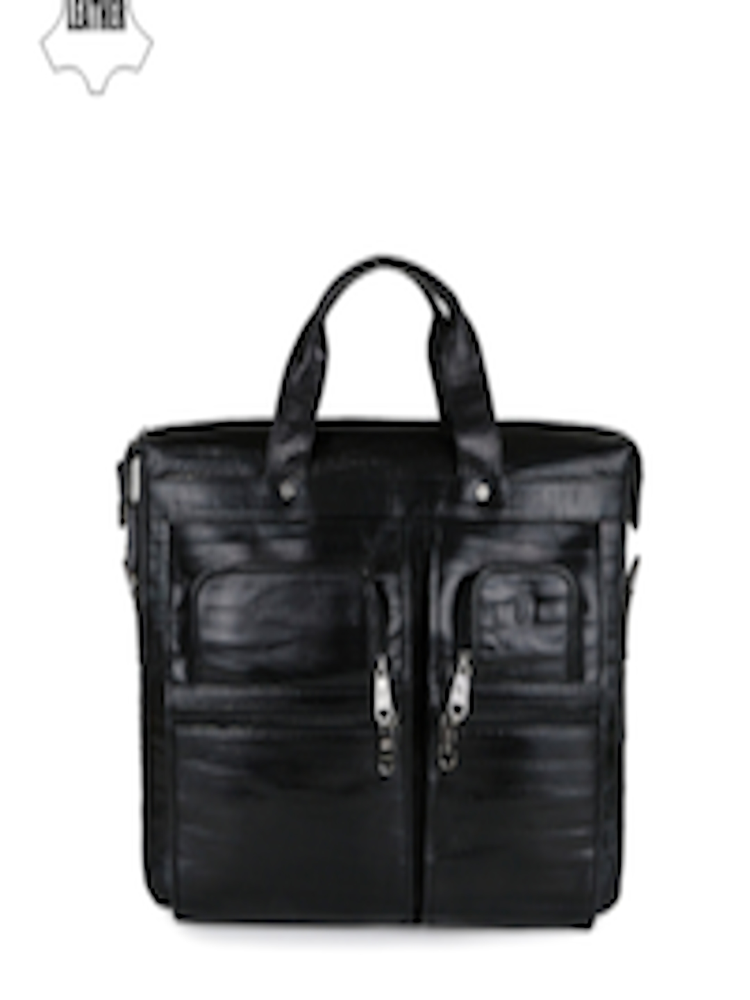 Buy Da Milano Men Black Leather Laptop Bag - Laptop Bag for Men 1900507 ...