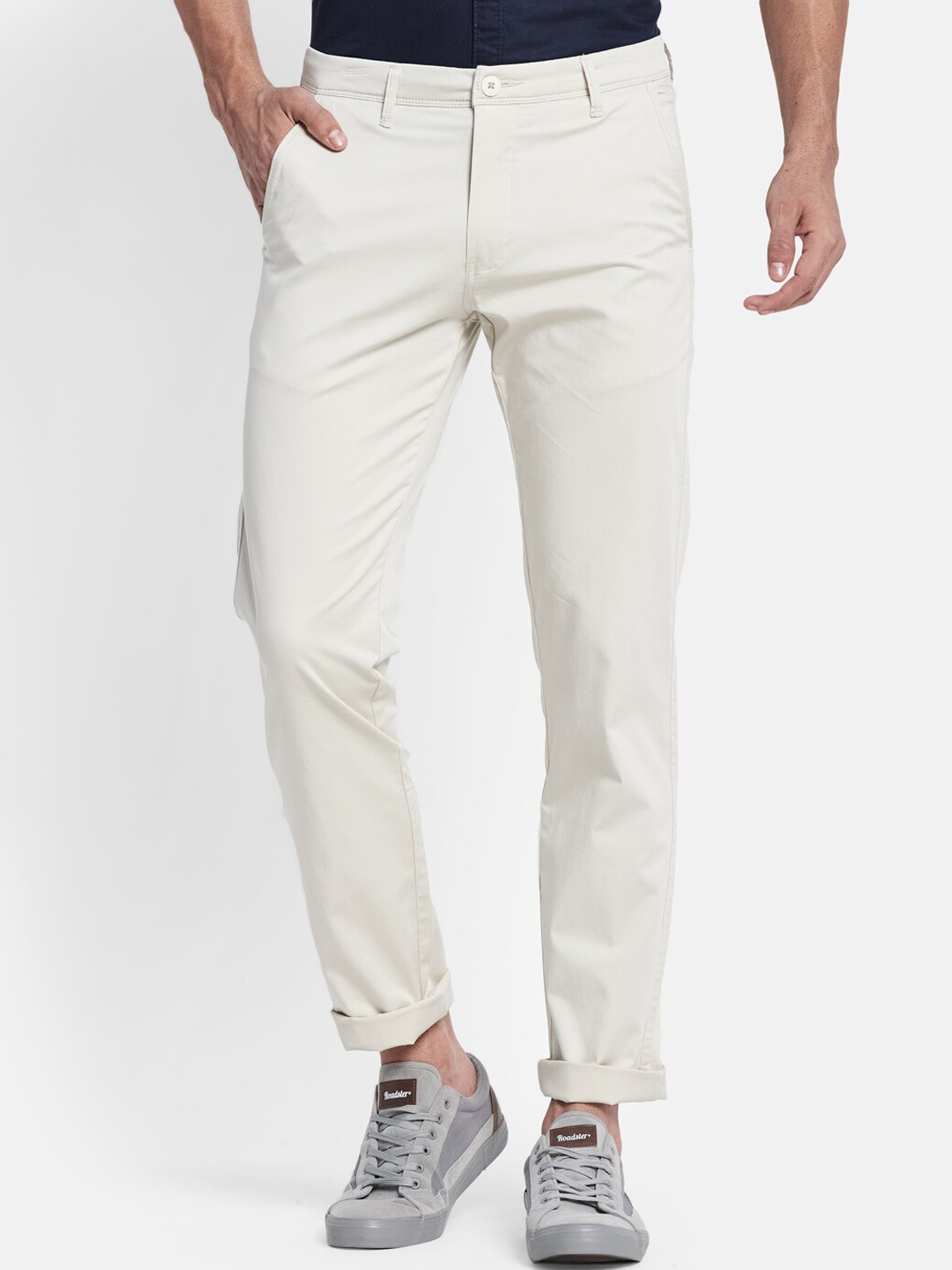Buy Octave Men OFF White Chinos Trousers - Trousers for Men 19005132 ...