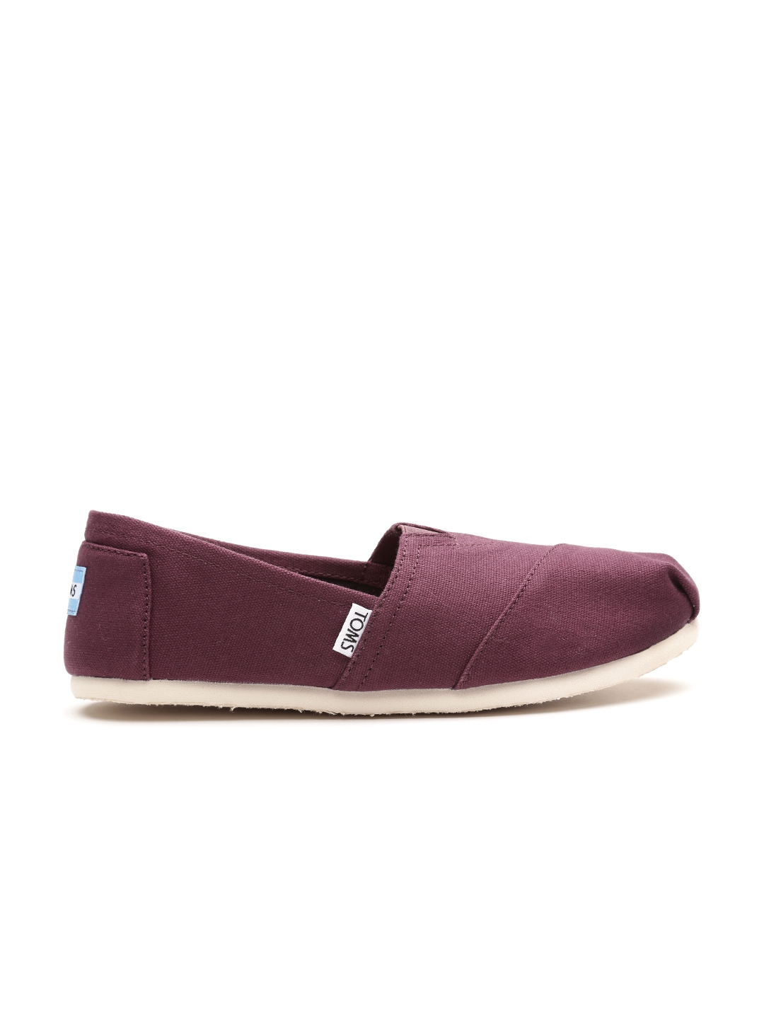 Buy TOMS Women Burgundy Slip Ons - Casual Shoes for Women 1900530 | Myntra