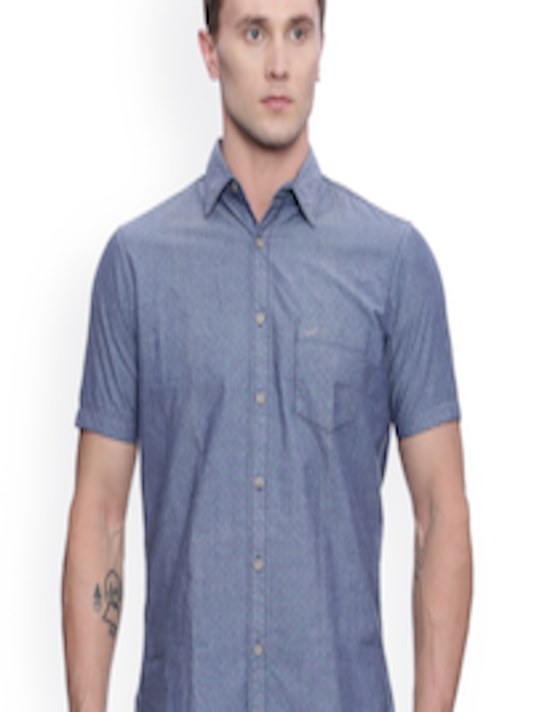 Buy Crocodile Men Blue Slim Fit Casual Shirt - Shirts for Men 1900646 ...