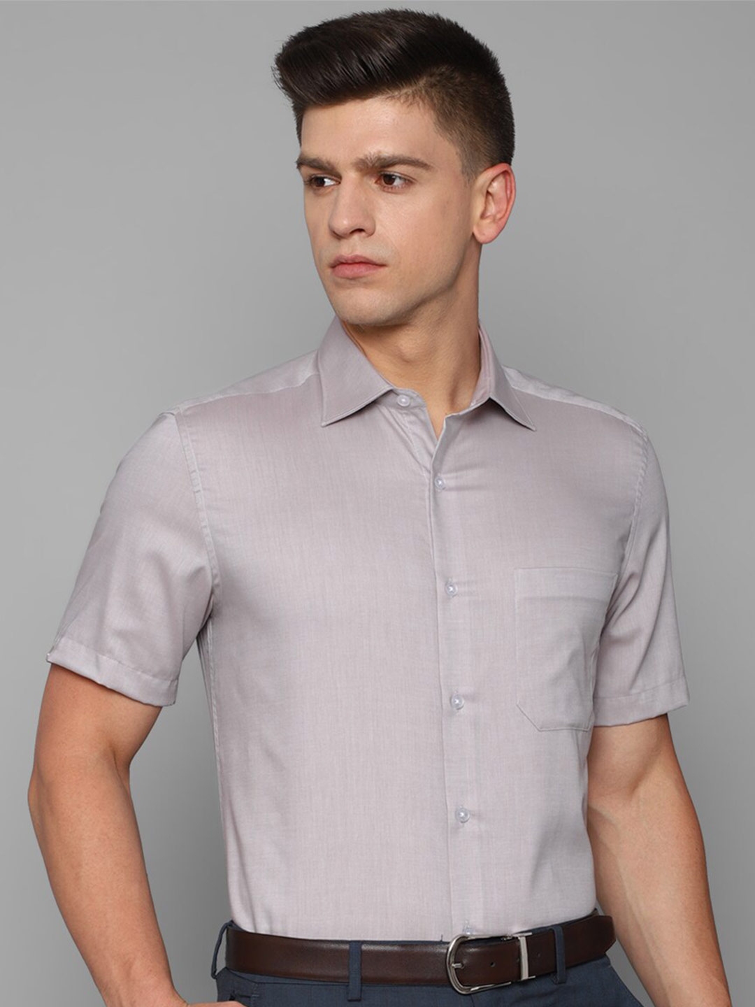 Buy Louis Philippe Men Grey Formal Shirt - Shirts for Men 19006496 | Myntra