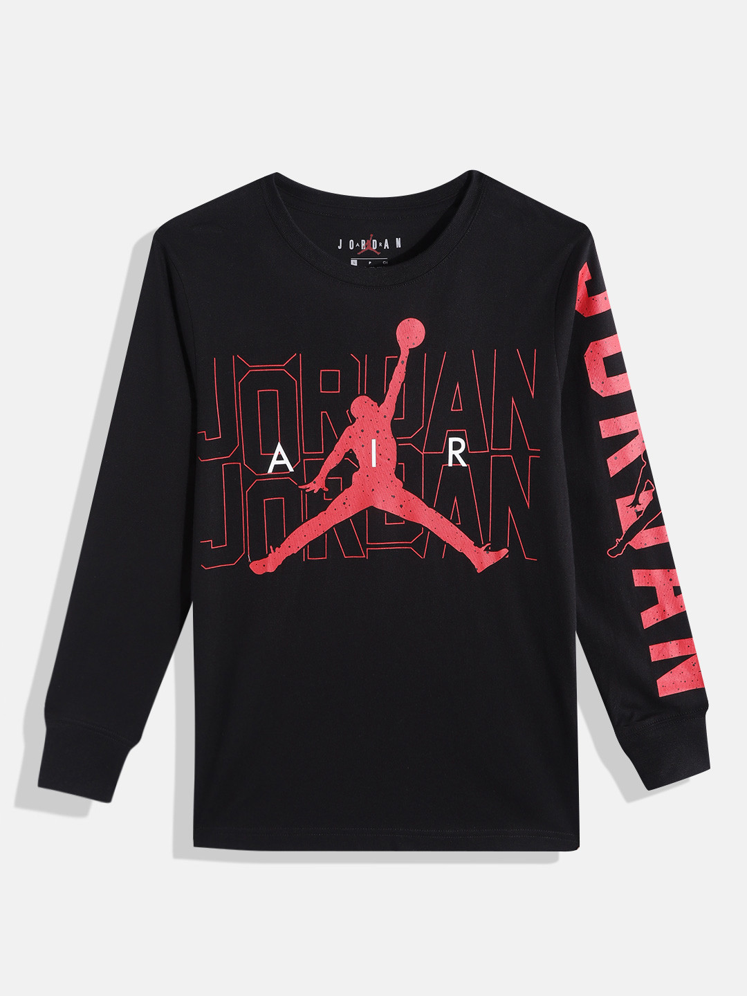 Buy Jordan Boys Black & Red Brand Logo Printed T Shirt Tshirts for