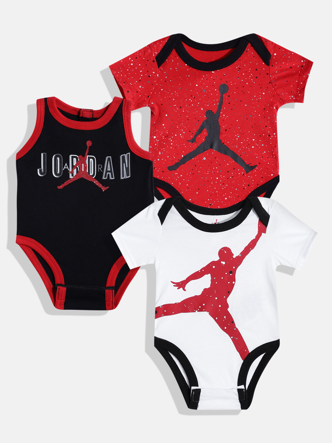Buy Jordan Boys Pack Of 3 Speckled Jumpman Air Jordan Cotton Bodysuit Bodysuit for Boys