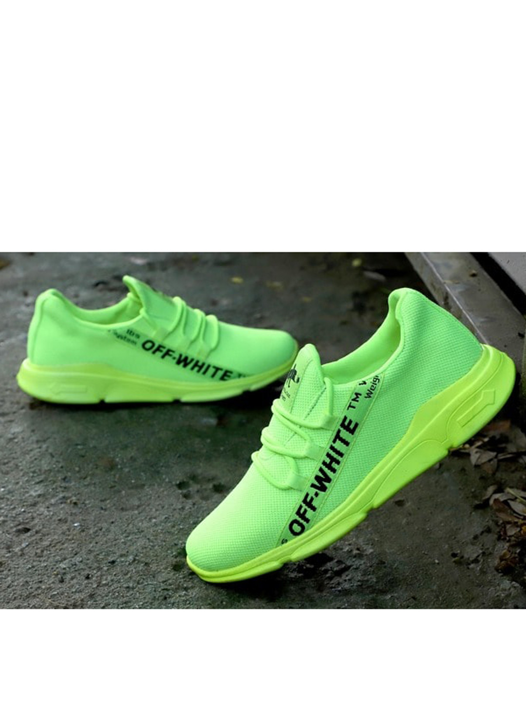 Buy Absolutee Shoes Men Lime Green Perforations Sneakers Casual Shoes