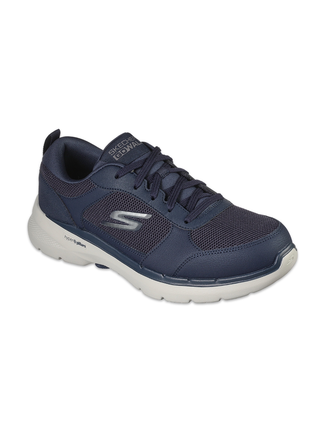 Buy Skechers Men Navy Blue Mesh Non Marking Walking Shoes - Sports ...
