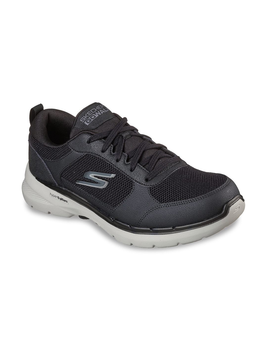 Buy Skechers Men Black Mesh Walking Non Marking Shoes - Sports Shoes ...