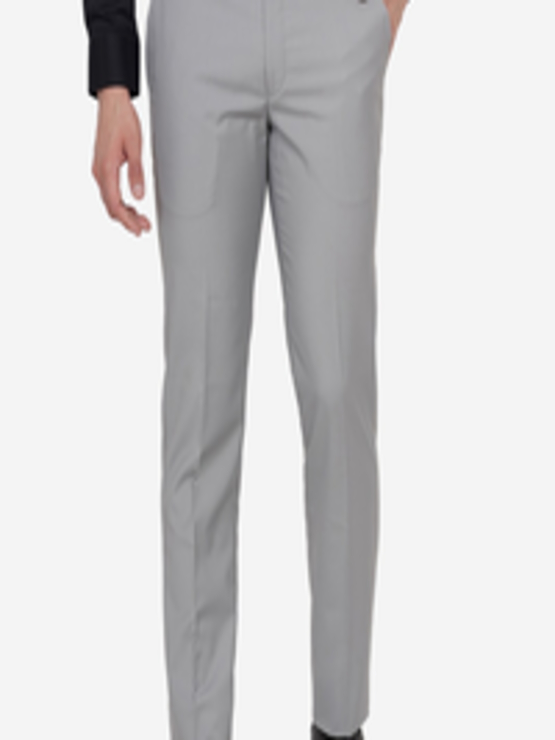 Buy Greenfibre Men Grey Slim Fit Mid Rise Trousers - Trousers for Men ...