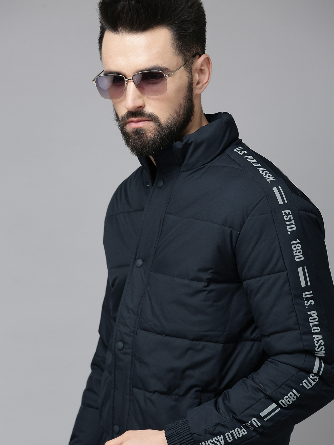 U.S. POLO ASSN. Blue Nylon Men Jacket main image 1