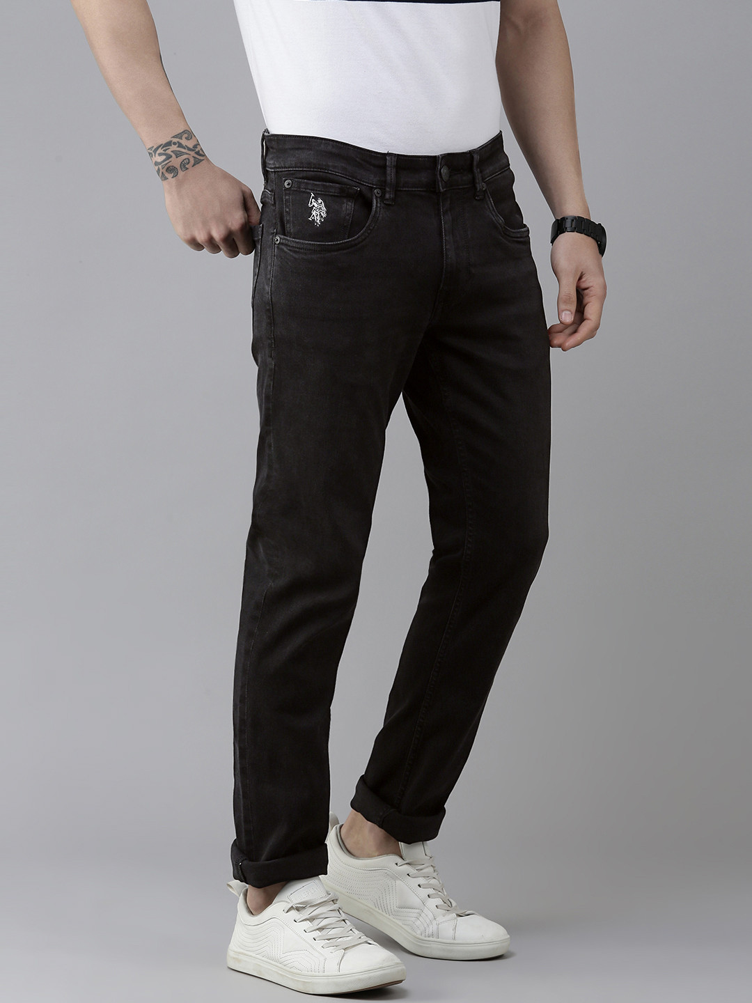 buy-u-s-polo-assn-denim-co-men-black-brandon-slim-tapered-fit