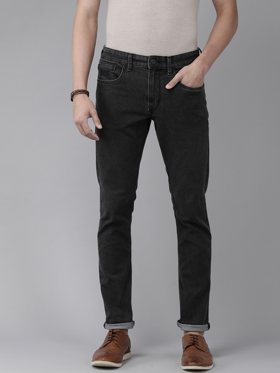 Buy U S Polo Assn Denim Co Men Grey Slim Fit Stretchable Jeans - Jeans ...