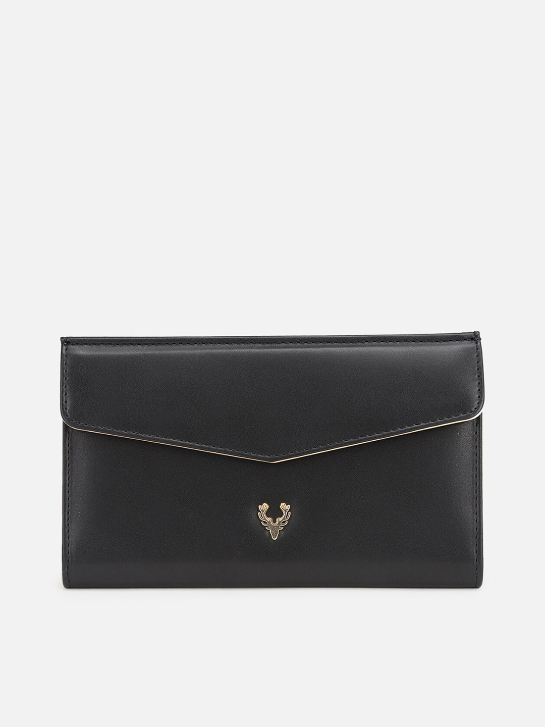 Buy Allen Solly Women Black PU Three Fold Wallet Wallets for Women