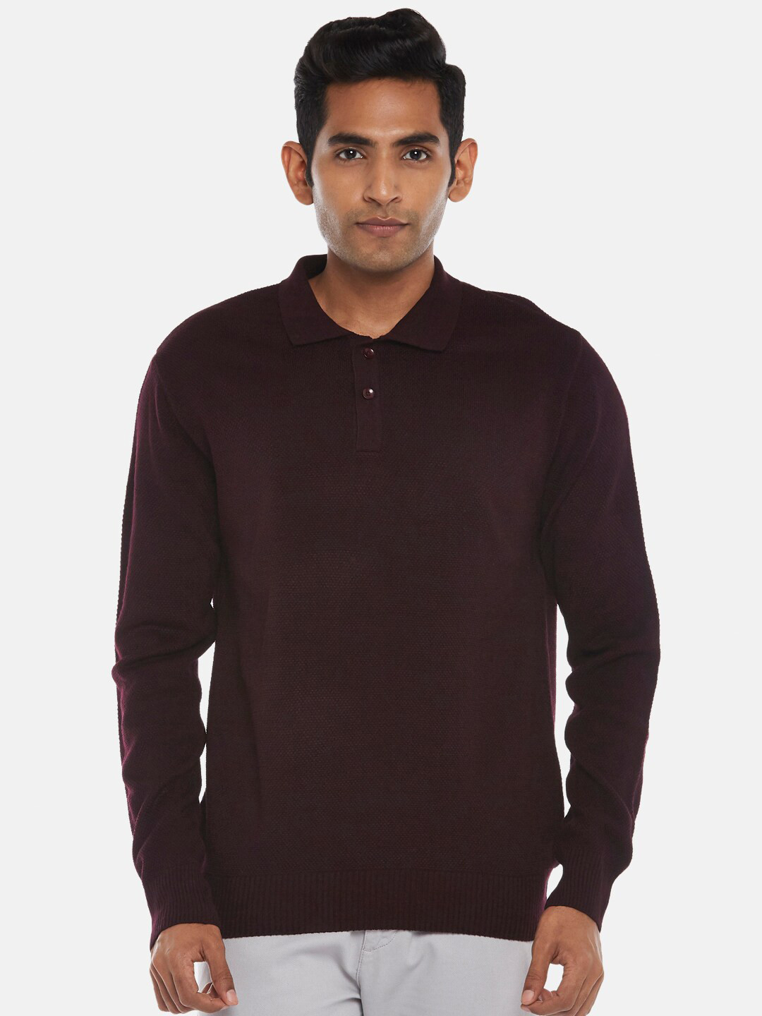 Buy BYFORD By Pantaloons Men Red Pullover Sweaters for Men 19023356