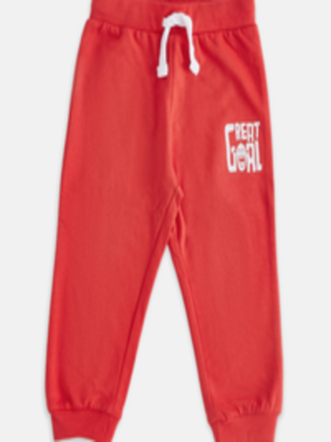 Buy Pantaloons Boys Red & White Solid Joggers - Track Pants for Boys ...