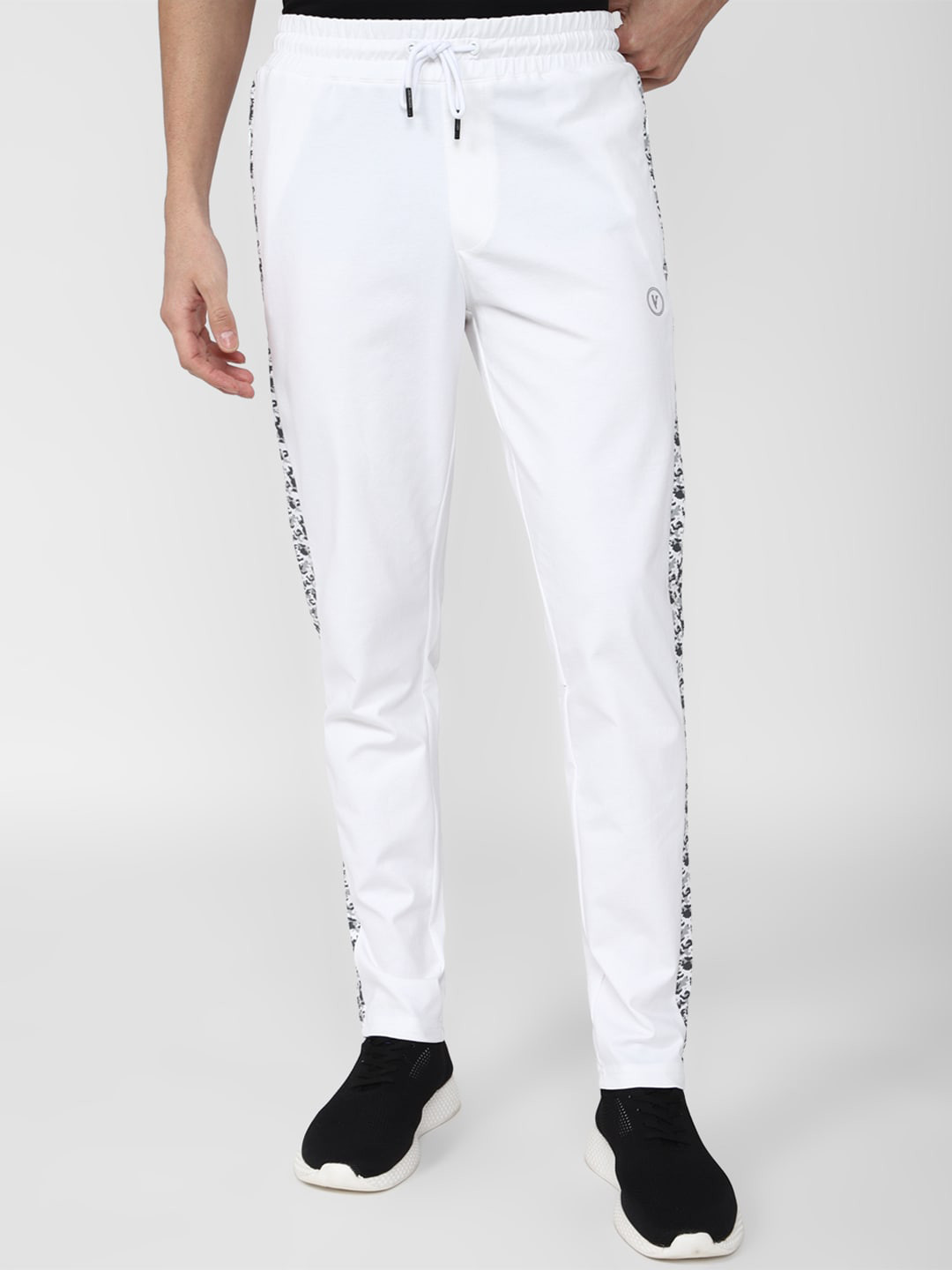 Buy Van Heusen Flex Men White Solid Slim Fit Sports Track Pants Track