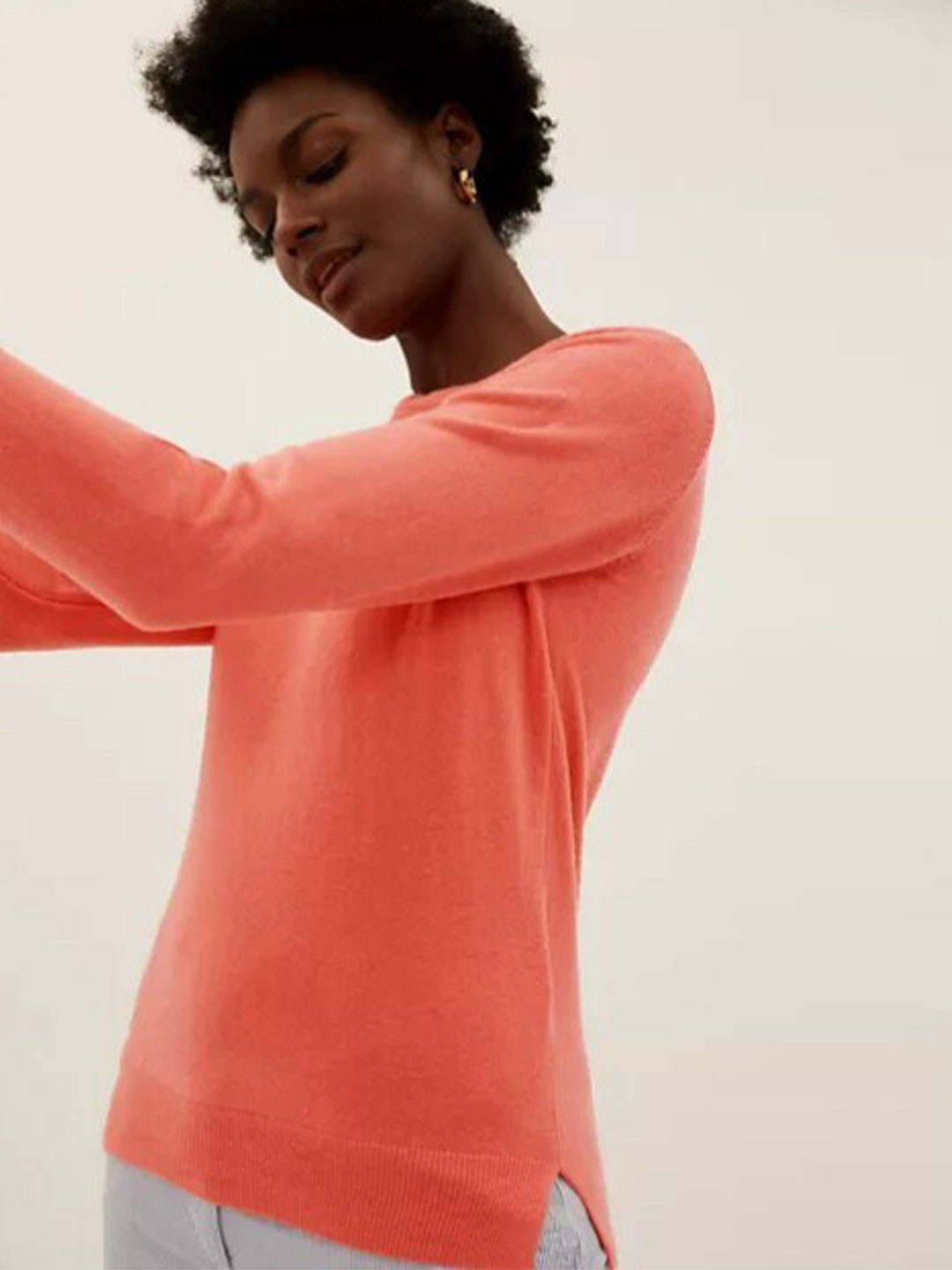 T-shirt fille Marks and Spencer noir polyester mélangé taille