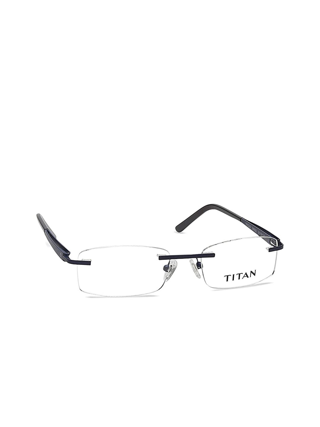 Buy Titan Unisex Blue Rimless Rectangle Frames Frames for Unisex