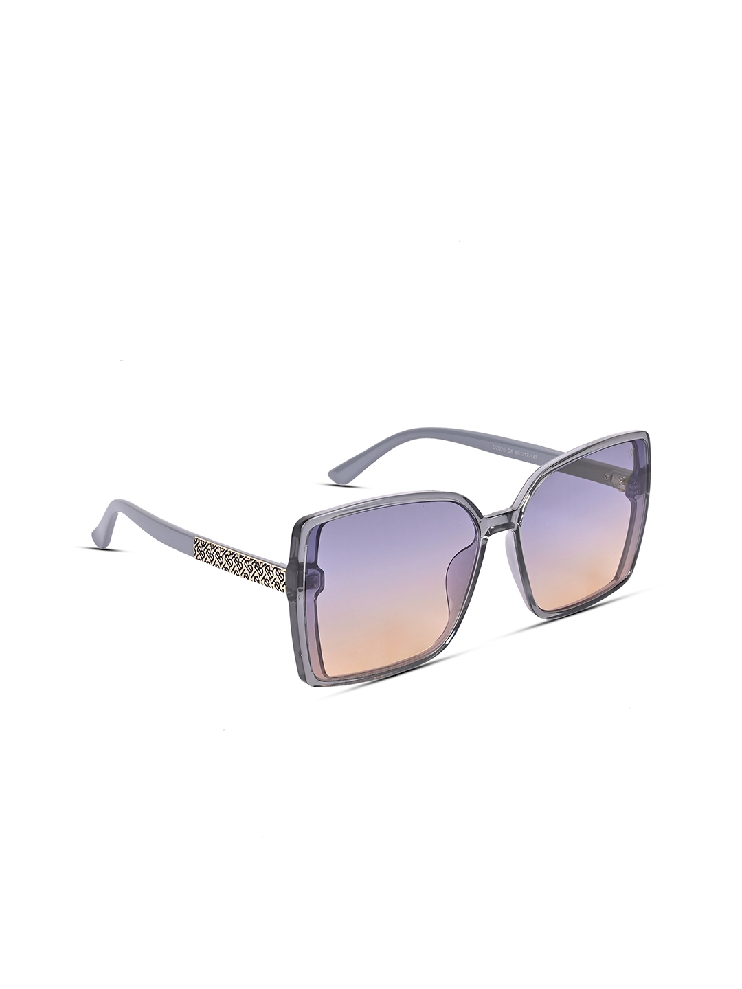Buy Voyage Women Purple Lens And Gunmetal Toned Square Sunglasses With Uv Protected Lens