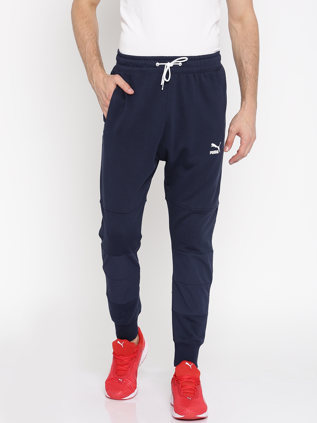 Buy Puma Navy Blue Slim Fit Jogger Track Pants - Track Pants for Men ...