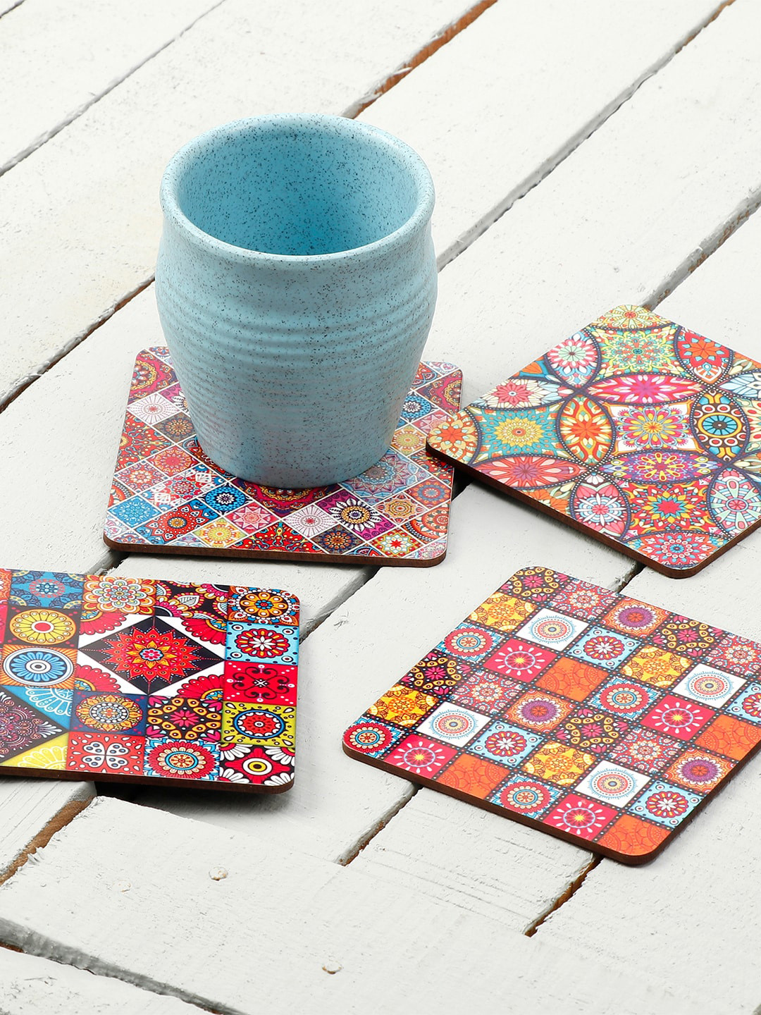 Buy DULI Set Of 4 Printed Coasters For Home And Dining Table Coasters for Unisex 19040188 Myntra