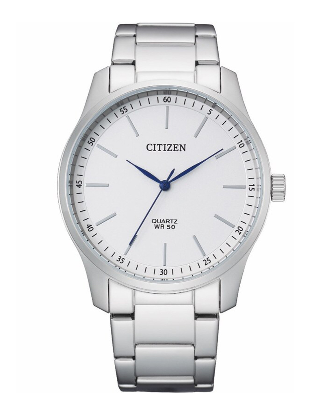 Buy Citizen Men White Dial & Silver Toned Stainless Steel Bracelet ...