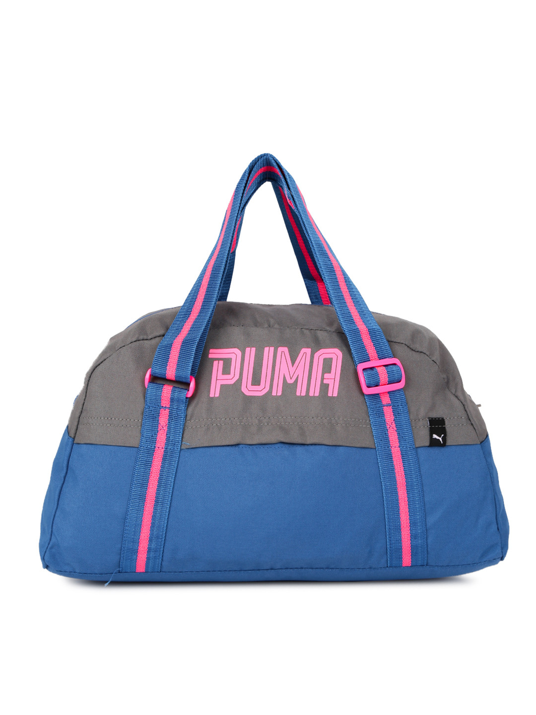 Buy Puma Women Blue & Grey Fundamentals Sports Colourblocked Duffel Bag