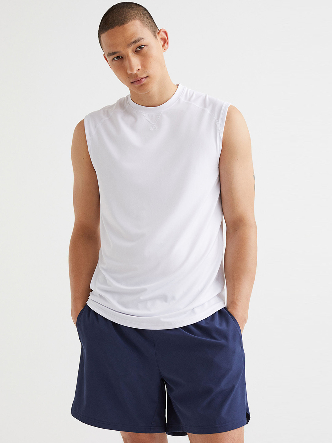 Buy H&M Men Navy Blue Fast Drying Sports Shorts Shorts for Men 19044426 Myntra