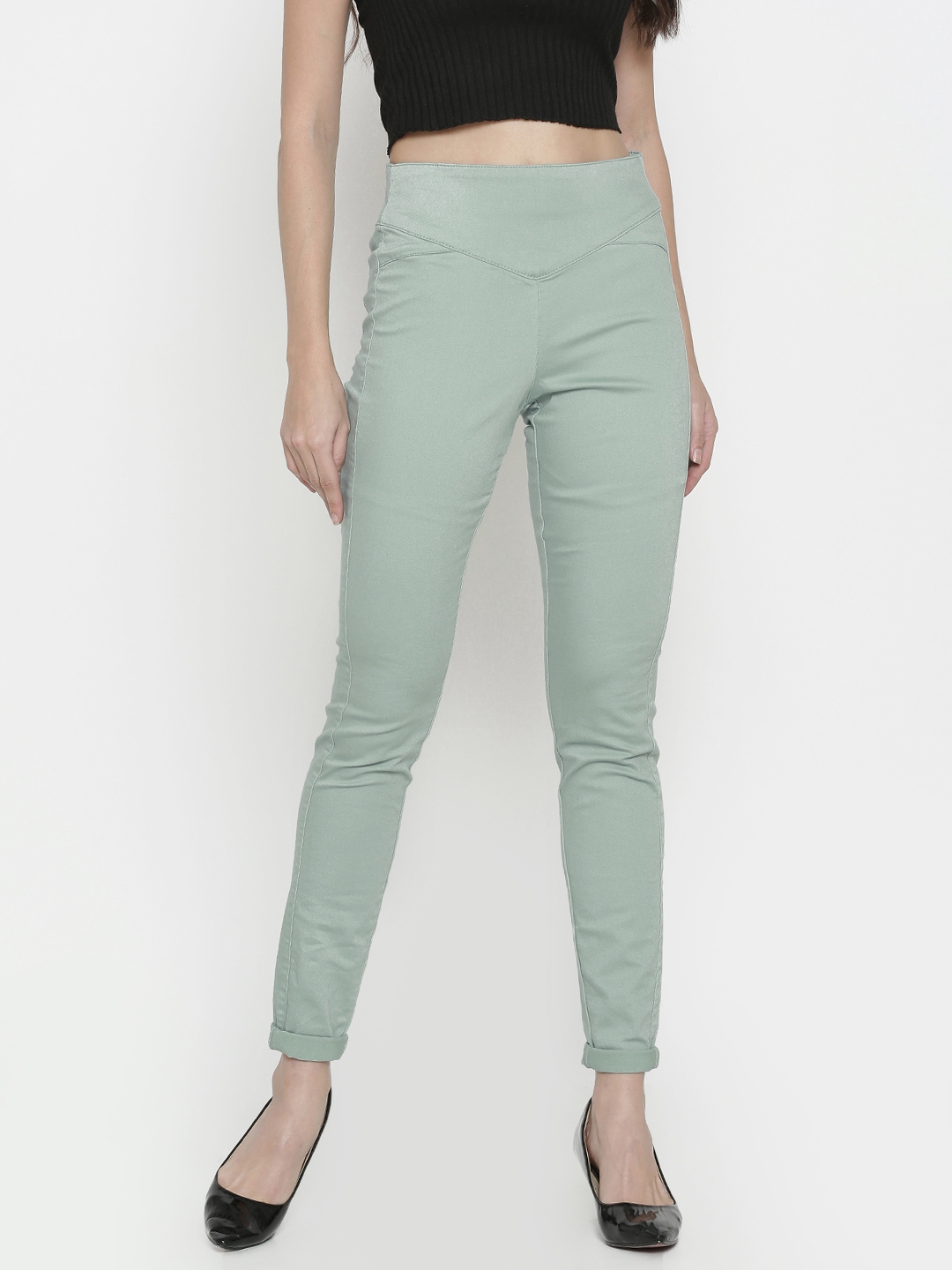khaki green jeggings
