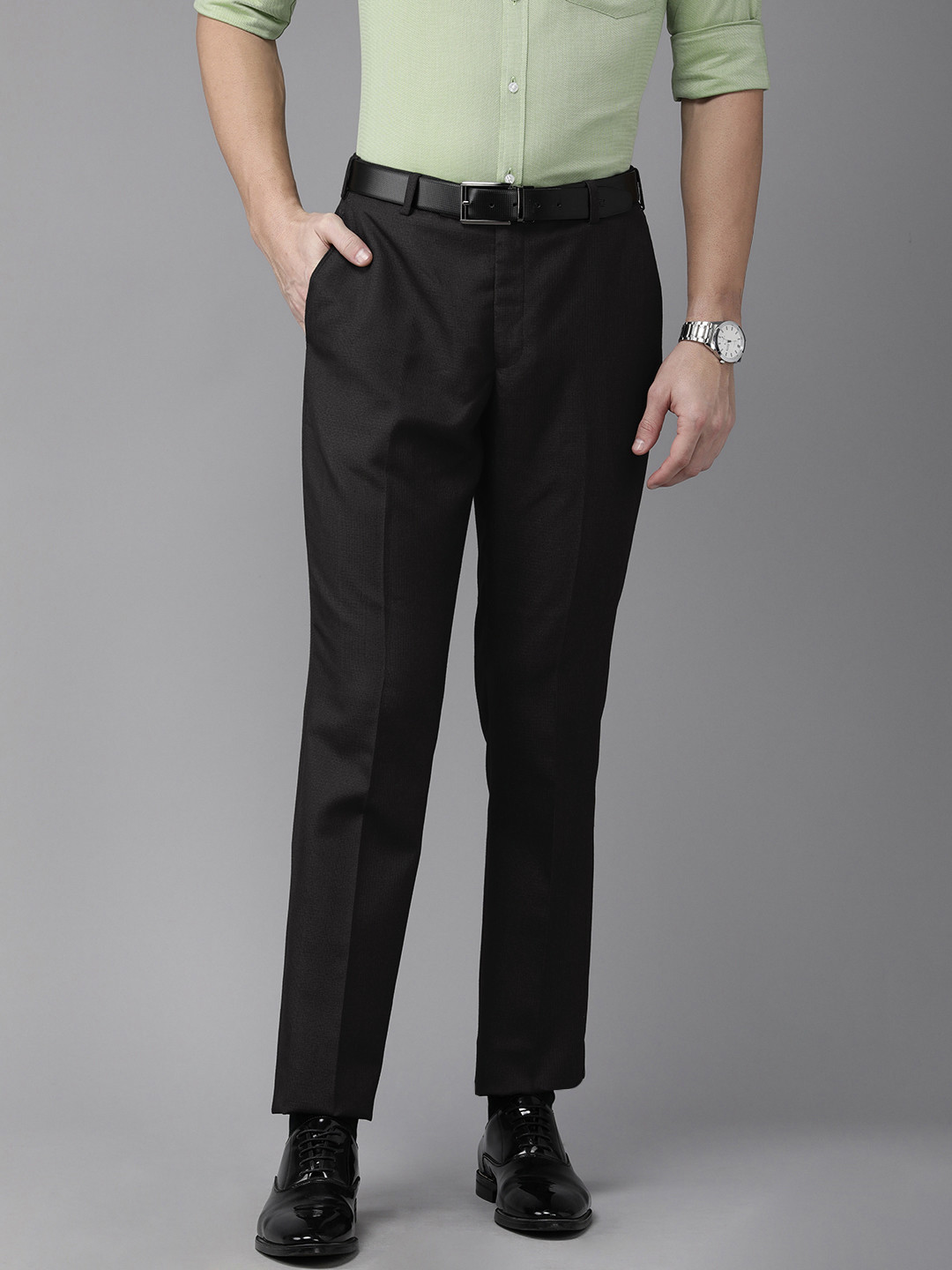 Men's Navy Blue Formal Trousers