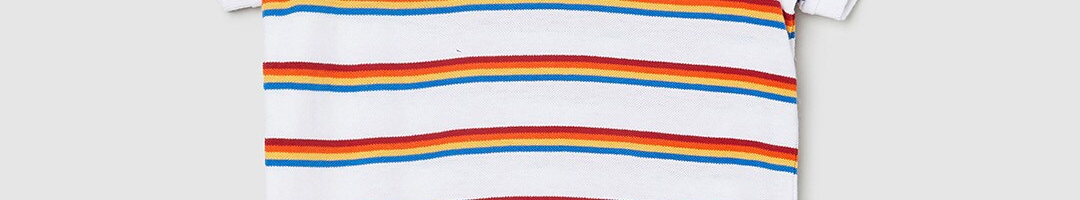 Buy Max Boys White Striped Polo Collar T Shirt - Tshirts for Boys ...