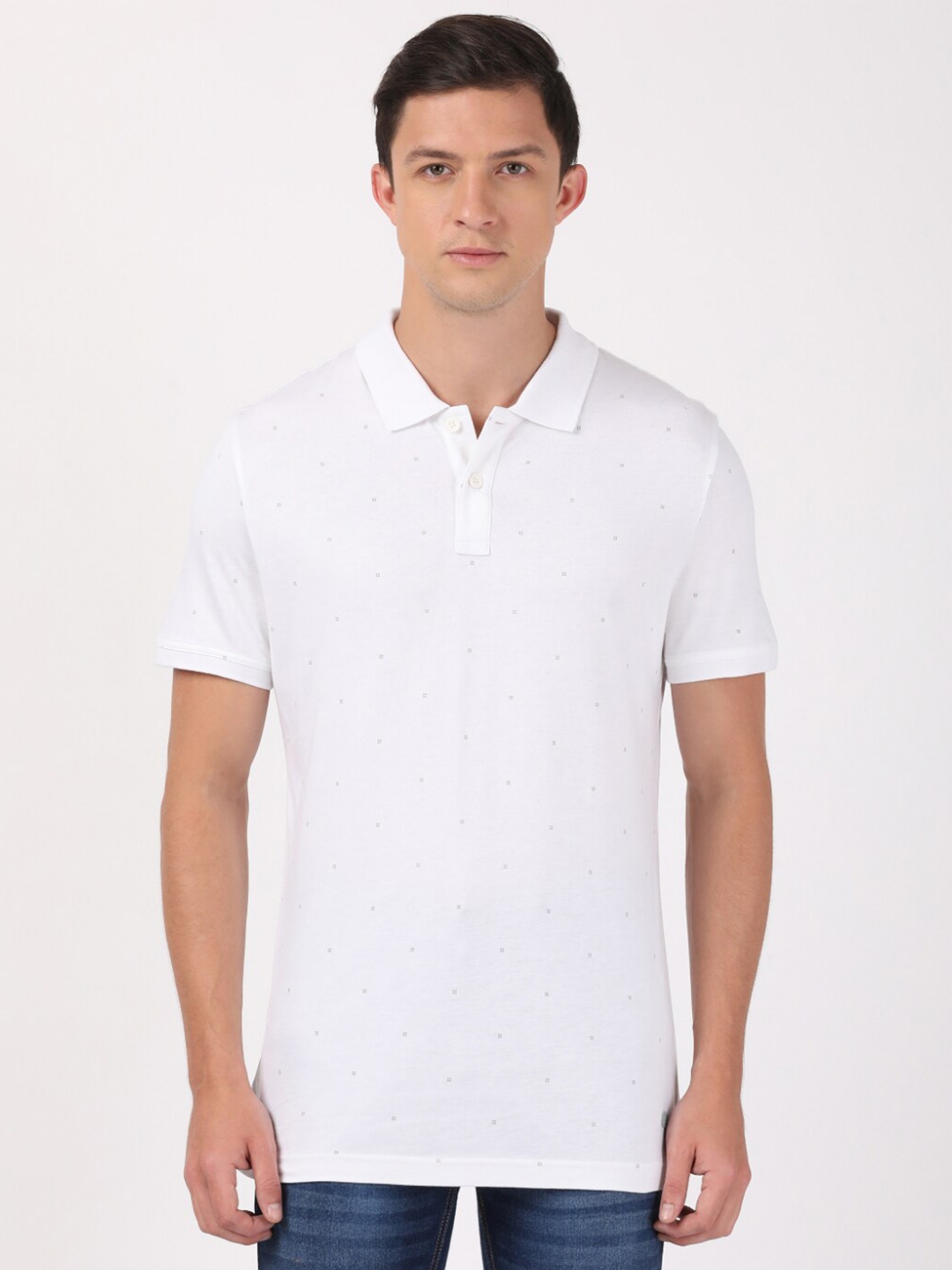 Buy Jockey Men White Printed Polo Collar T Shirt - Tshirts for Men ...