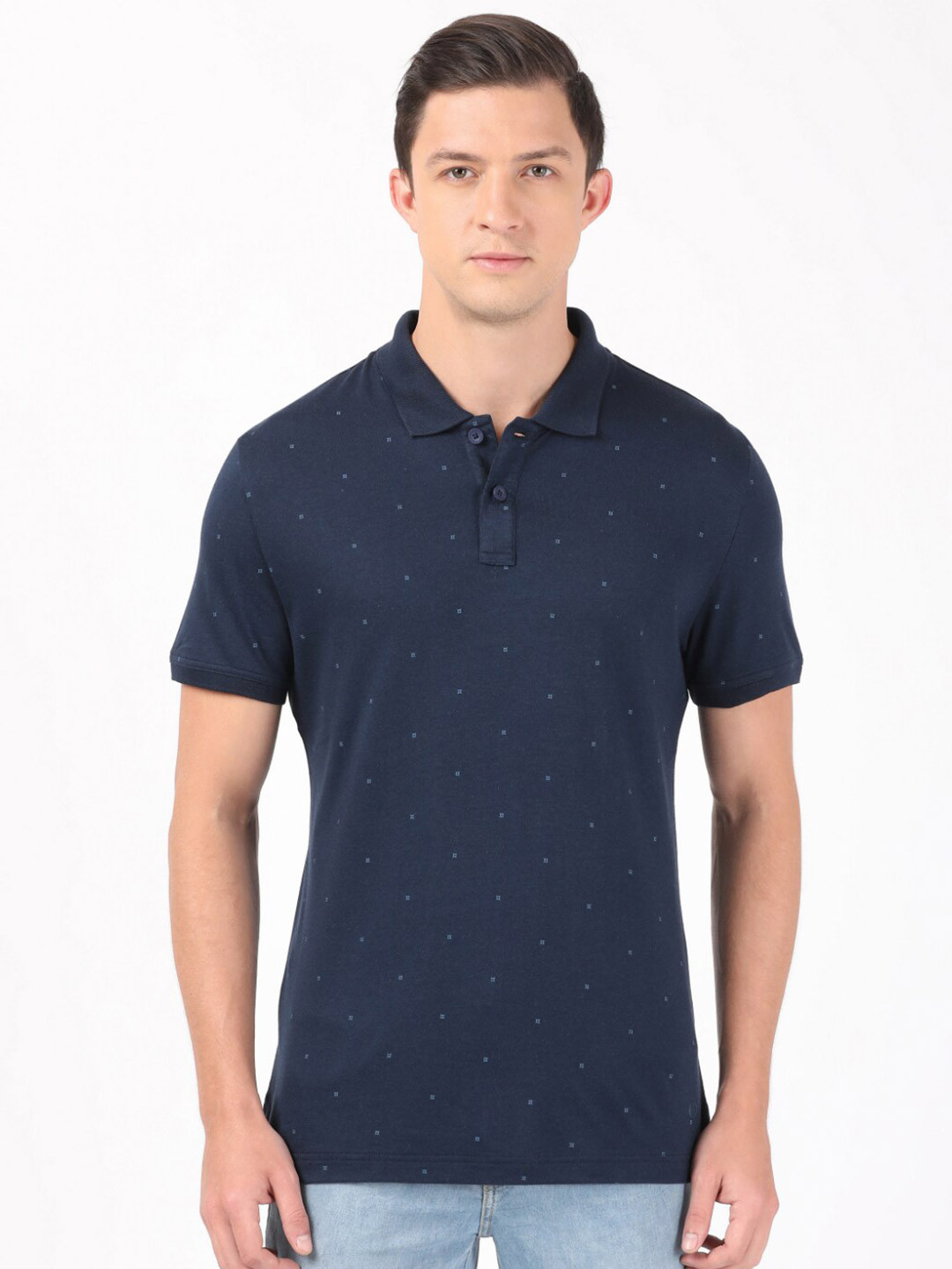 Buy Jockey Men Blue Printed Polo Collar T Shirt Tshirts for Men 19048568 Myntra