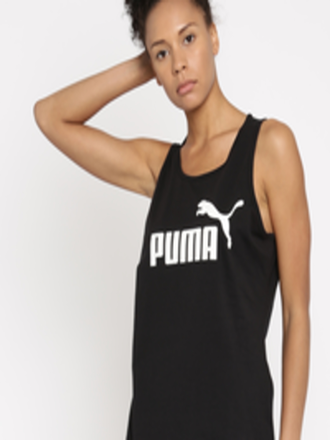 Buy Puma Women Black ESS No.1 Printed Tank Pure Cotton Top - Tops for ...
