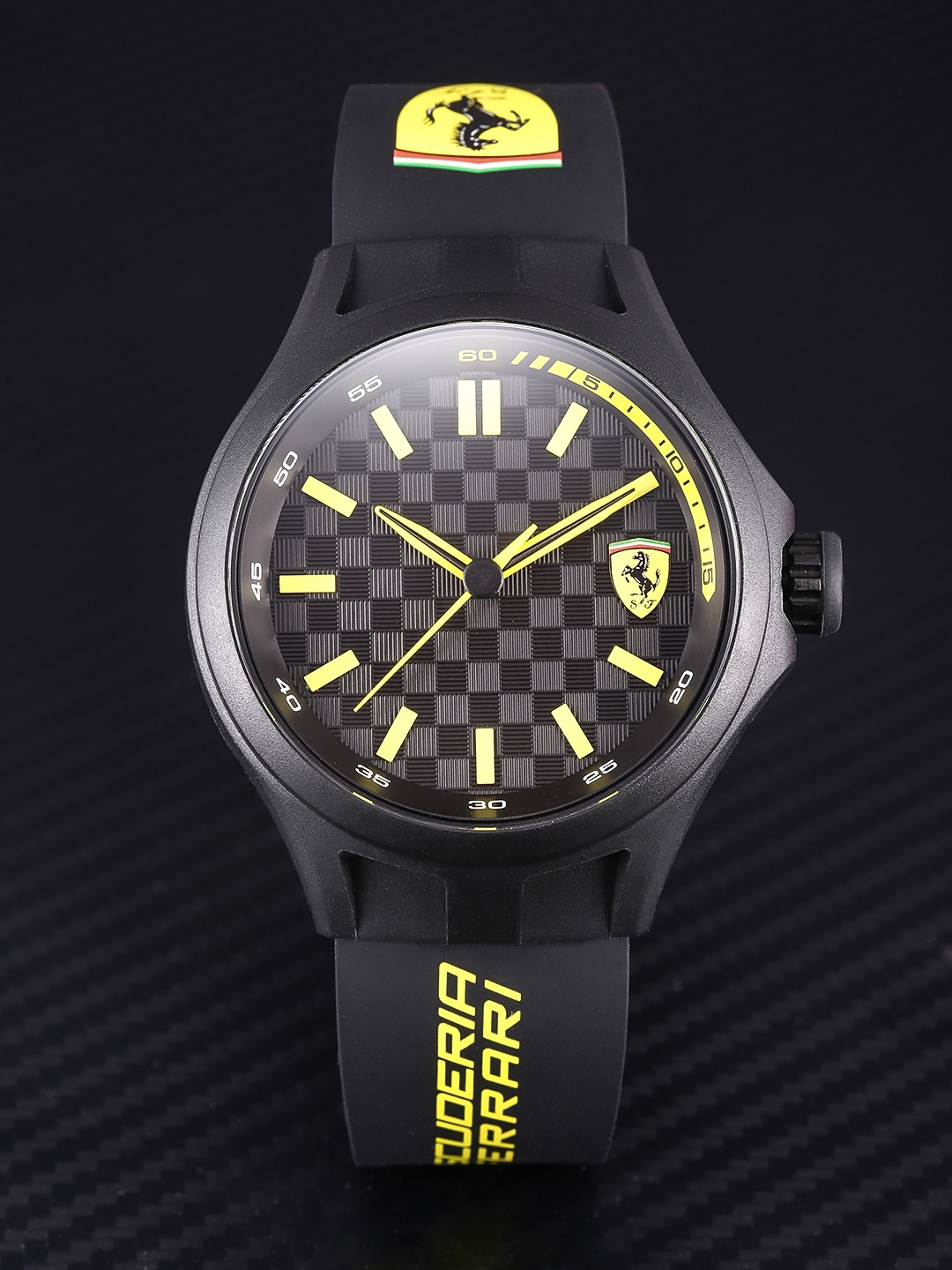 Buy Scuderia Ferrari Pit Crew Men Black Analogue Watch