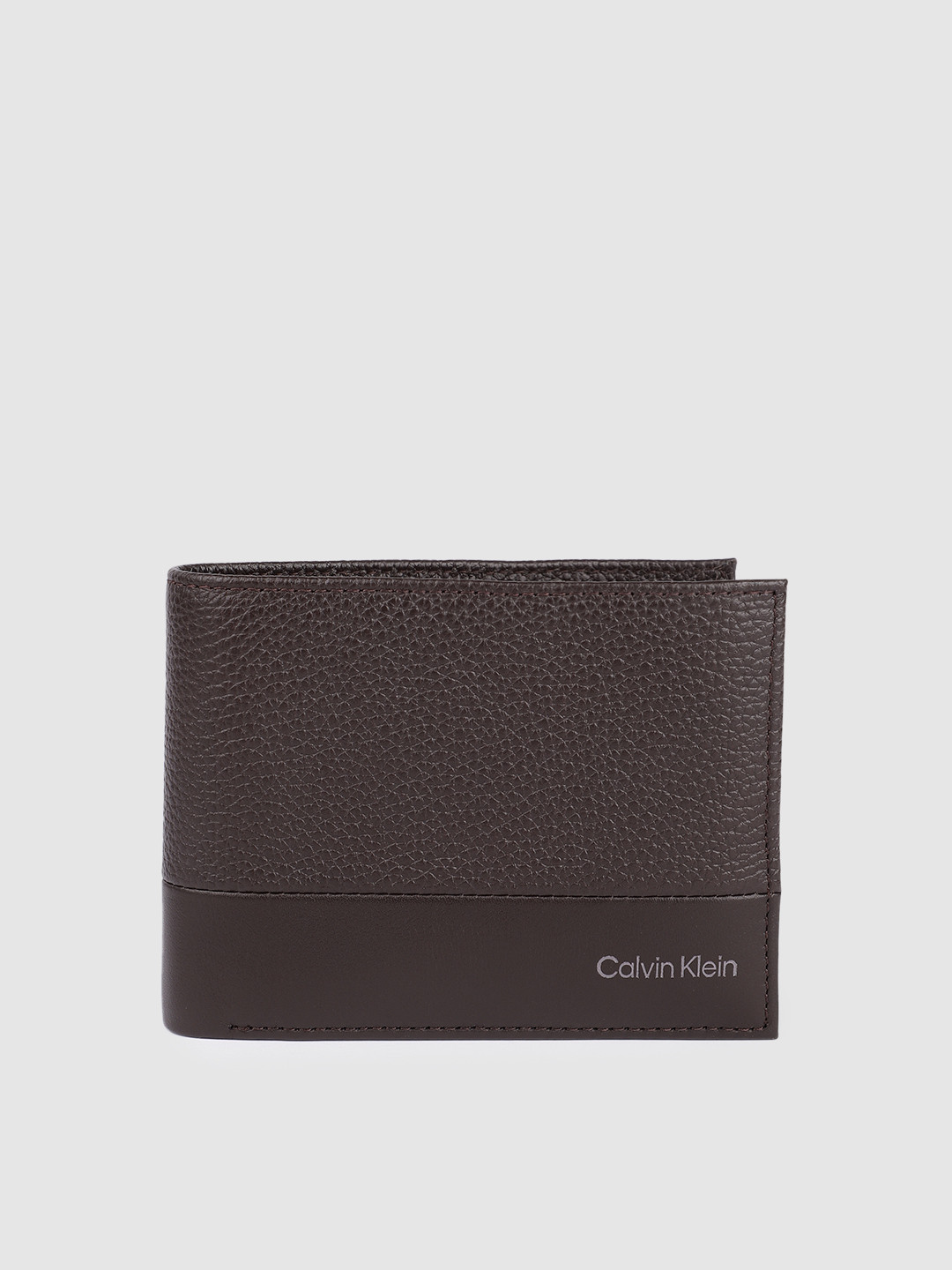 Buy Calvin Klein Jeans Men Brown Solid Leather Two Fold Wallet
